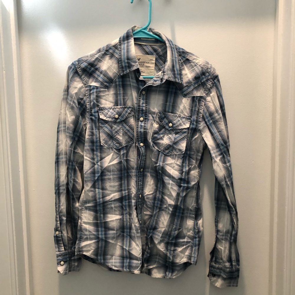 American Eagle western style collard shirt